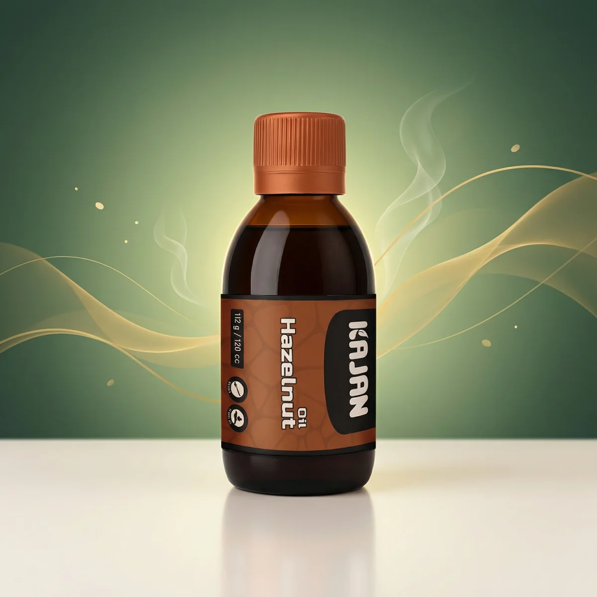 kajen-hazelnut-oil-cold-pressed روغن فندق کاژان 120 میلیلیتر پرس سرد