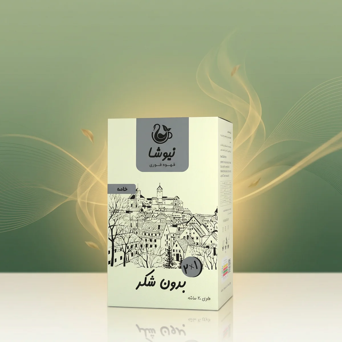 newsha-coffee-mix-2in1-creamy کافی میکس ۲ در ۱ خامه بدون شکر نیوشا ۲۰ ساشه
