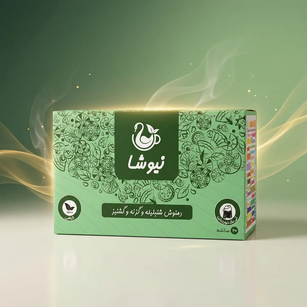 newsha-herbal-tea-fenugreek-nettle-coriander دمنوش شنبلیله گزنه و گشنیز نیوشا ۲۰ عدد تیبگ