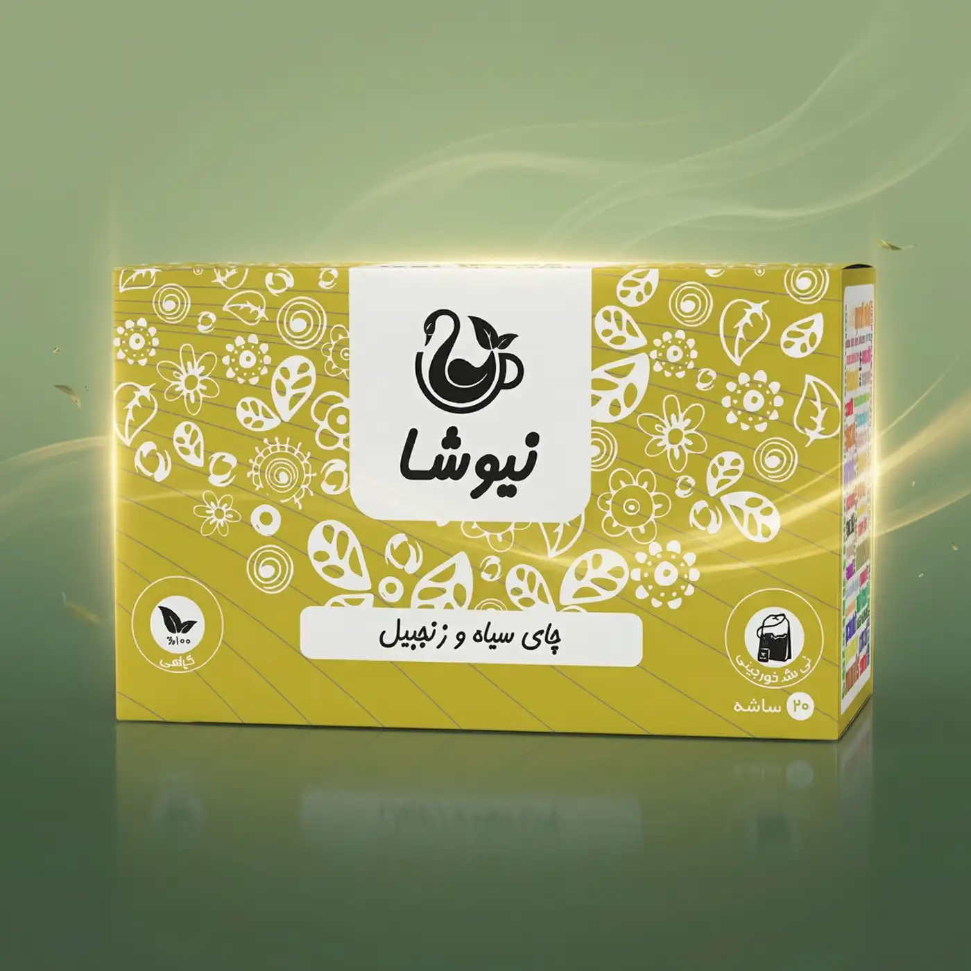 niktea-black-tea-ginger چای سیاه و زنجبیل نیوشا Newsha Ginger Black Tea
