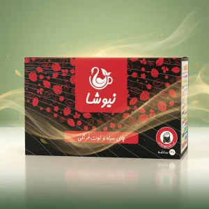 چای سیاه و توت فرنگی نیوشا Newsha Strawberry Black Tea