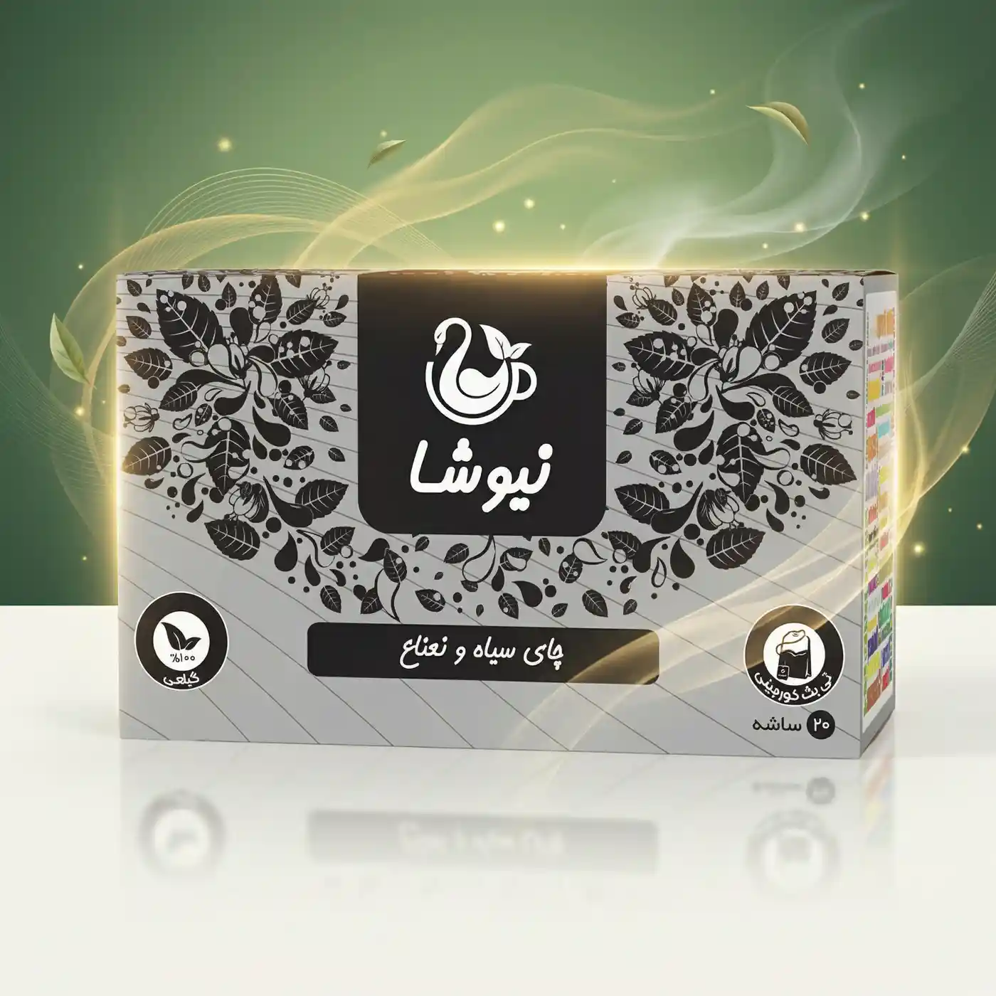 niktea-black-tea-vanilla چای سیاه و نعناع نیوشا Newsha Mint Black Tea