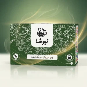 چای سبز و گزنه و برگ زیتون نیوشا Newsha Green Tea Nettle Olive Leaf