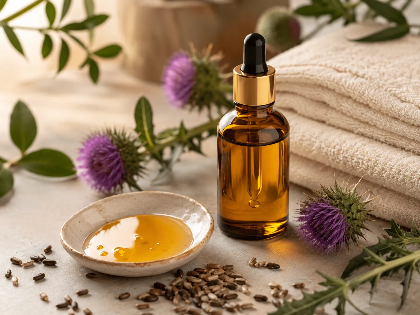 روغن خارمریم برای نرمی پوست خشک، ماساژ بدن و مراقبت طبیعی