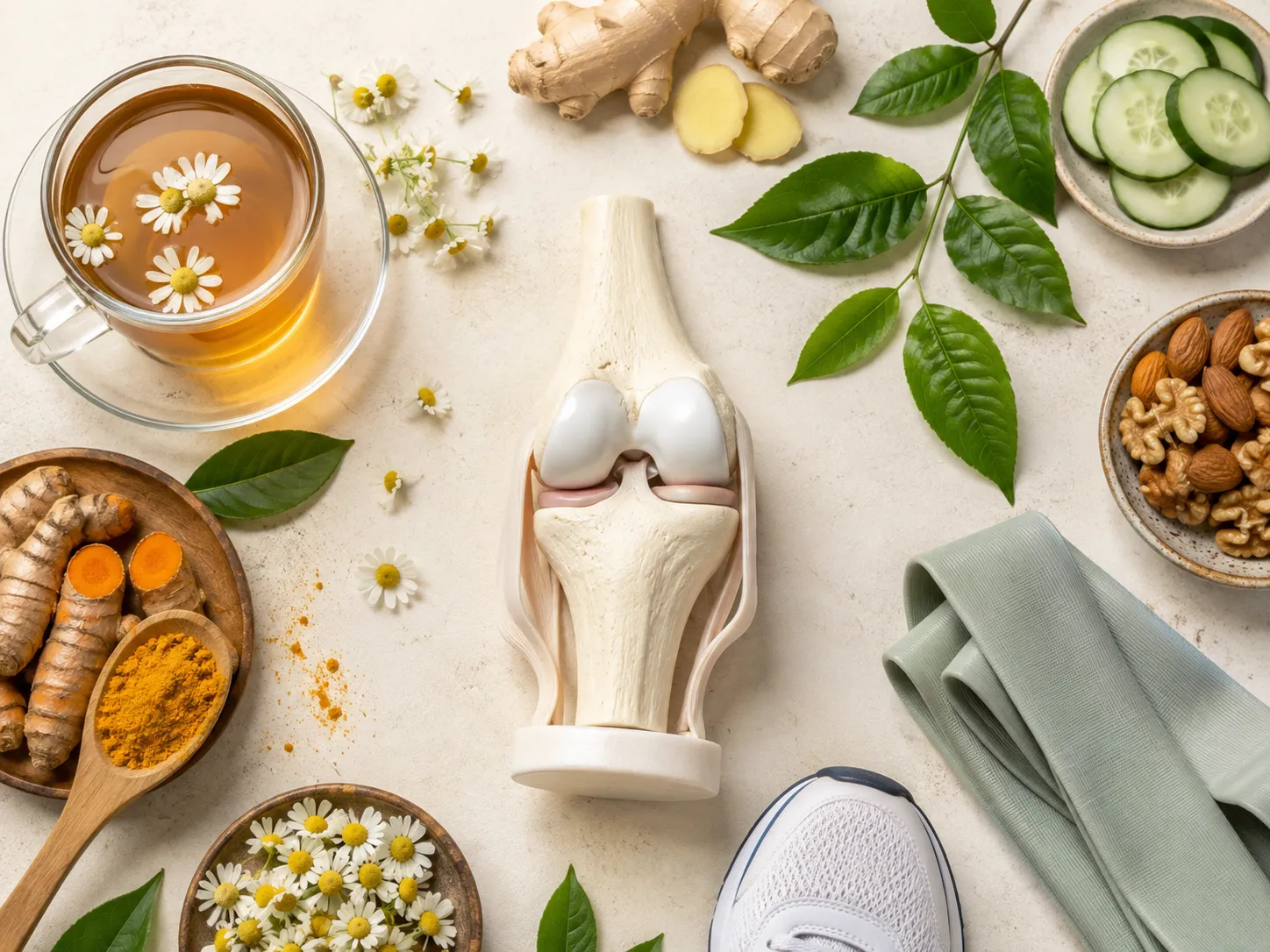 روتین مراقبت از مفاصل با دمنوش گیاهی، تغذیه سالم و تحرک ملایم